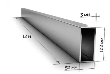 фото Труба пр 100*50/3 1/12м