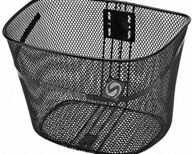 фото Велокорзина передняя JL-044-1 для 28", стальная черная