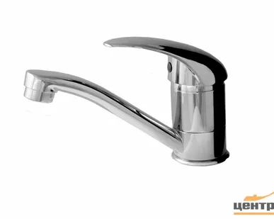 фото Смеситель Омега для кухни средний нос (15 см), катридж д.40 (крепление под шпильку,без подводки), арт.3304
