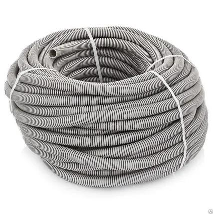 Фото №0 Труба гофрированная ПВХ легкая с зондом 20мм (бухта 100 м)