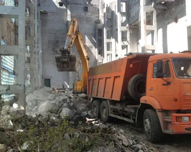 фото Погрузка строительного мусора с последующим вывозом