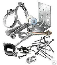 фото Уголок крепежный 50*50*35*2,0 цинк (КУНГУР) *100