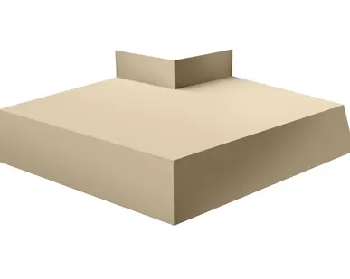 фото Угол отлива внешний 100 0,45 PE с пленкой RAL 1015 светлая слоновая кость