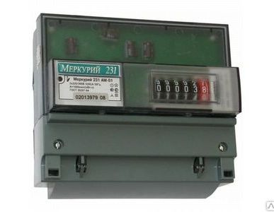 фото Счетчик электроэнергии "Меркурий 231-АМ-01" 3ф, 1тар, на рейку