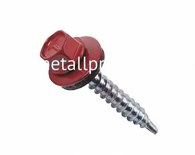 фото Саморез кровельный красный ral 3005 4,8x29 (упаковка) 4000 шт