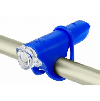 Фото №0 Фонарь передний на руль JY-267-G, 1 суперяркий светодиод, пластиовый синий