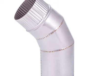 фото Отвод голый D140 мм угол 45&#039; (нерж. 0,8 мм AISI 304)