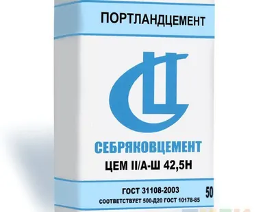 фото Цемент ПЦ-500 Д20 (50кг) (ЦЕМ II/A-Ш 42,5Н) "СЕБРЯКОВЦЕМЕНТ"