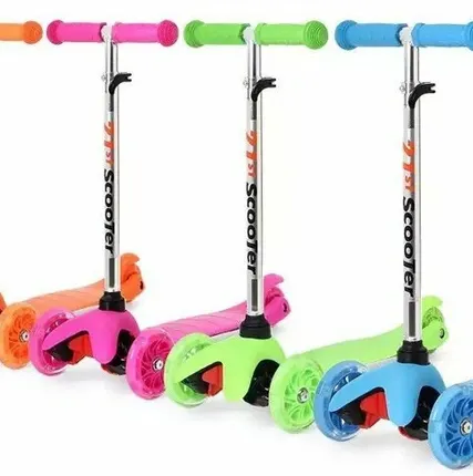 Фото №0 Самокат 21ST свет. колеса мал. однотон. (1000)