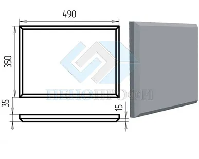 фото Фасадные рустовые камни из пенопласта (пенополистирола) боссажи РК-10 ПСБ-С-25Ф