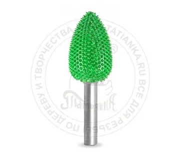 фото 6F34-70 - Пламя, Ø хвостовика 6мм, Ø фрезы X 19,05мм, L фрезы 31,75мм (coarse/зеленая)