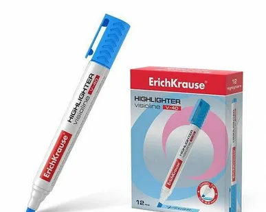 фото Маркер текст. (E.Krause) "V-40" 0,6-5,2 мм син. 30978