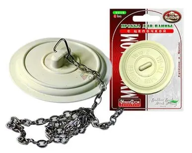 фото Пробка для ванны МультидоМ H34-12 с цепочкой