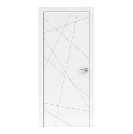 Фото №0 дверь межкомнатная глухая бизнес парк line 4, белая, 700*2000мм.