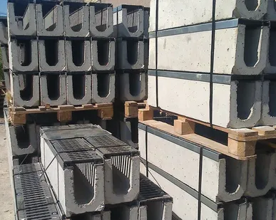 фото Лоток водоотводный бетонный DN 150 H 155 1000×255×155 Е600