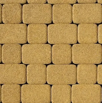 Фото №0 Тротуарная плитка Выбор Классико Гранит 40 мм 2 камня Желтая