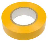 фото Лента изоляционная Kranz Изолента желтая ПВХ 19х25х0.13мм (KR-09-2202)