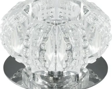 фото Светильник встраиваемый G4 CRYST 12 9 05 хром стекло COMTECH