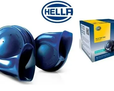 фото Звуковой сигнал Hella 12V TC16 (72W, 400/500 Hz,105-118dB) TE16 рожок синий 3FH 012 010-801