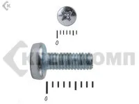 Фото №0 Винт полуцилиндрическая головка,цинк DIN7985 3х 8 (12000шт)