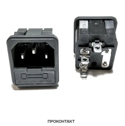 Фото №0 Сетевой разъем AC-003 (М с предохр)