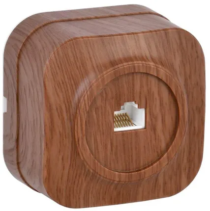 Фото №0 Розетка 1-м комп. ОП GLORY РК10-ХД дуб IEK EKH10-K24