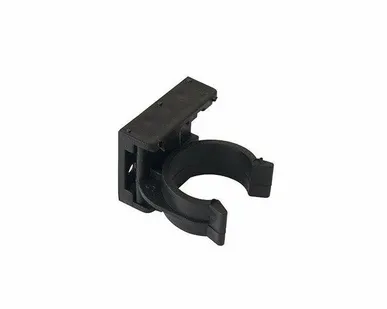 фото Клипса усиленная для цоколя из ДСП черный пластик 2 части FIRMAX