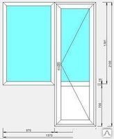фото Балконный блок ПВХ VEKA Euroline SoftLine 82 двухстворчатые окно и дверь