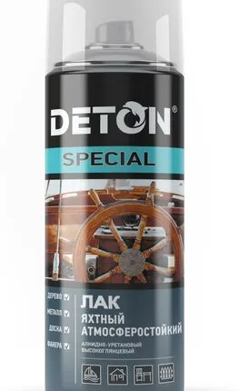 Фото №0 Лак аэроз. яхтный Deton SPECIAL, глянцевый 520мл
