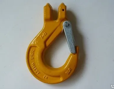 фото Крюк грузовой цепной с вилочным соединением и защелкой 3,15т