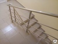 фото Никелированные перила из стали