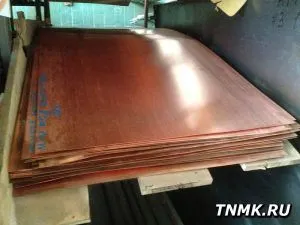 фото Лист медный 2.5х600х1500 мм ГОСТ 495-92 М1 М1Т М1М