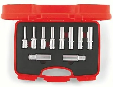 фото Набор торцевых головок глубоких 1/2" 6-гранных, 10-19 мм 10предмет, IZELTAS, 1108006010, 13000000790