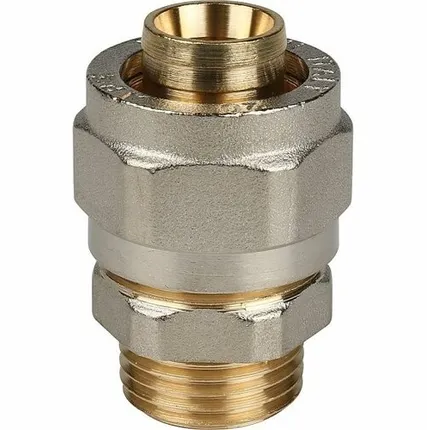 Фото №0 Переходник STOUT с наружной резьбой 1/2 х20 для металлопластиковых труб винтовой