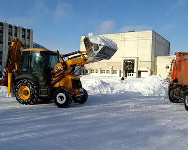 фото Расчистка снега с последующим вывозом.