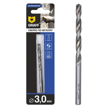 Фото №0 Сверло по металлу GRAFF, 3.0мм