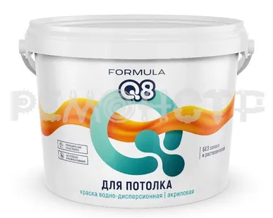 фото Краска вд пот  3,0кг ВД-АК белоснежная FORMULA Q8 (4/168) П