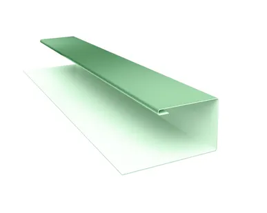 фото Планка П-образная (Блок-хаус, Экобрус) GL 0,45 PE с пленкой RAL 6019