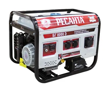 фото Генератор бензиновый 64/1/48 Ресанта БГ 8000 Э, 220 В, 6.5 кВт, электростартер