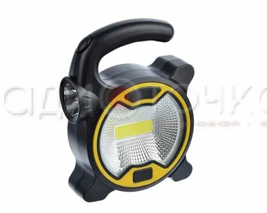 фото Фонарь Чингисхан (1 LED+1COB) черный/желтый