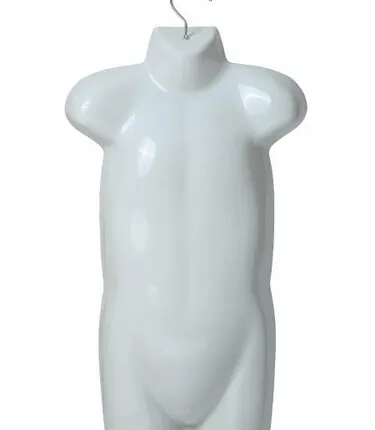 Фото №0 Торс детский- навесная форма белый пластик М-103