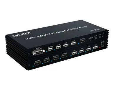 фото KVM HDMI 4x1 Quad Multi-viewer Мультивизор-Квадратор 4K@60Hz, на 4 компьютера
