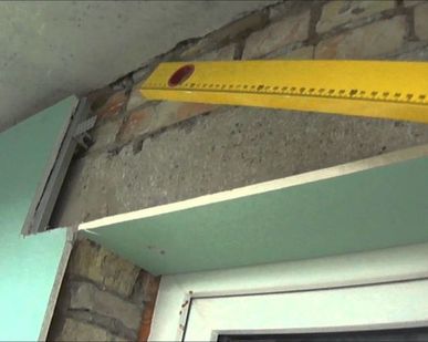 фото Устройство откосов из гкл до 300мм