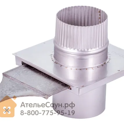 Фото №5 Шибер выдвижной D150 мм с чугунной вставкой (нерж. 0,8 мм AISI 304)