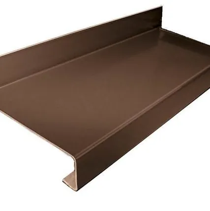 Фото №0 Отлив оконный стальной белый/коричневый 320 мм х 6,0 м.п.