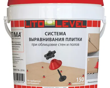 фото Система выравнивания плитки гайка+шайба LITOLEVEL (50 шт)