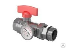 Фото №0 Кран шаровый с термометром 1"