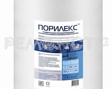 фото Утеплитель ПОРИЛЕКС (пенополиэтилен) НПЭ 4мм*1250мм*50м (рулон 62,5м2) П