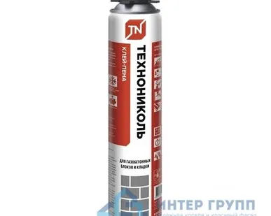 фото Клей-пена ТЕХНОНИКОЛЬ для газобетонных блоков и кладки