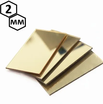 Фото №0 Акрил экструзионный MirrorPlast "Gold" (2050х1525х2)